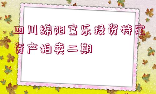 四川綿陽(yáng)富樂(lè)投資特定資產(chǎn)拍賣(mài)二期