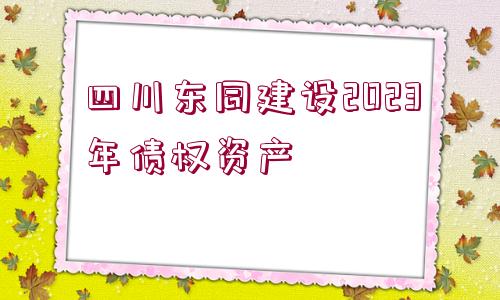 四川東同建設2023年債權資產(chǎn)