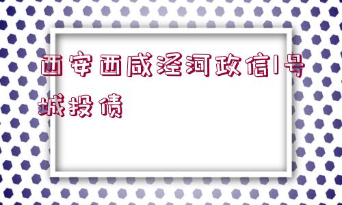 西安西咸涇河政信1號城投債