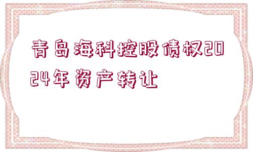 青島?？瓶毓蓚鶛?quán)2024年資產(chǎn)轉(zhuǎn)讓