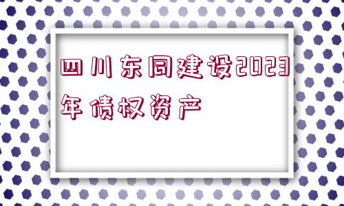 四川東同建設2023年債權資產(chǎn)