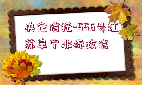 央企信托-556號江蘇阜寧非標(biāo)政信