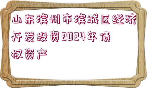 山東濱州市濱城區(qū)經(jīng)濟(jì)開(kāi)發(fā)投資2024年債權(quán)資產(chǎn)