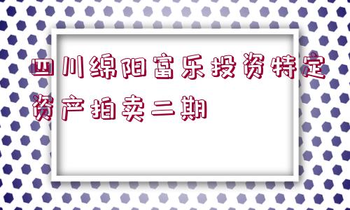 四川綿陽(yáng)富樂(lè)投資特定資產(chǎn)拍賣二期