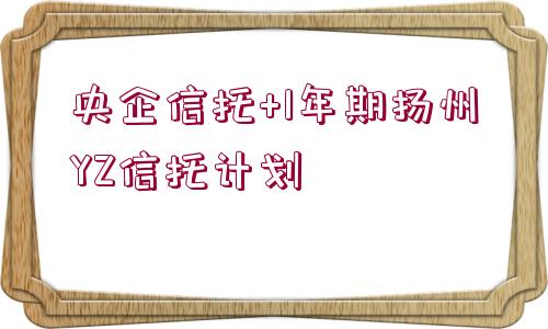 央企信托+1年期揚(yáng)州YZ信托計劃