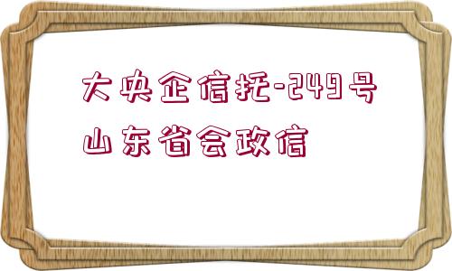 大央企信托-249號山東省會政信