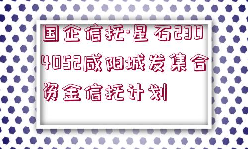 國(guó)企信托·星石2304052咸陽城發(fā)集合資金信托計(jì)劃