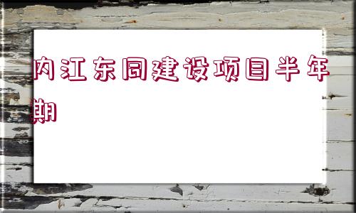 內(nèi)江東同建設項目半年期