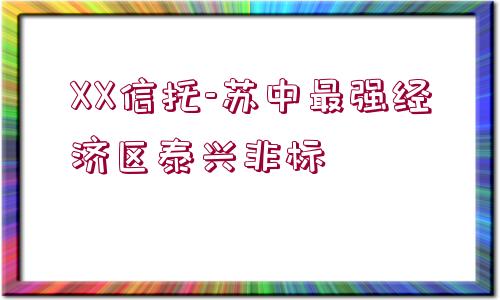 XX信托-蘇中最強(qiáng)經(jīng)濟(jì)區(qū)泰興非標(biāo)