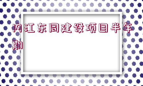 內(nèi)江東同建設(shè)項目半年期