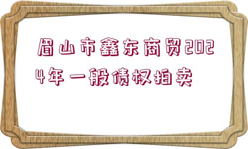 眉山市鑫東商貿2024年一般債權拍賣