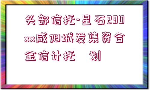 頭部信托-星石230xx咸陽城發(fā)集資合?金信計托?劃