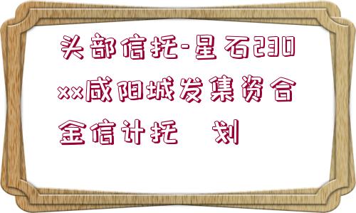 頭部信托-星石230xx咸陽城發(fā)集資合?金信計托?劃