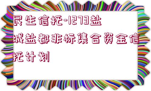 民生信托-1273鹽城鹽都非標(biāo)集合資金信托計劃