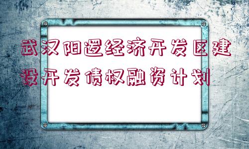 武漢陽邏經(jīng)濟(jì)開發(fā)區(qū)建設(shè)開發(fā)債權(quán)融資計劃