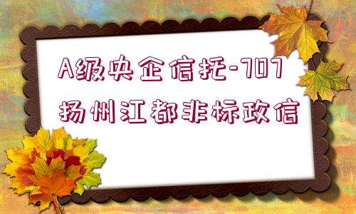 A級(jí)央企信托-707揚(yáng)州江都非標(biāo)政信