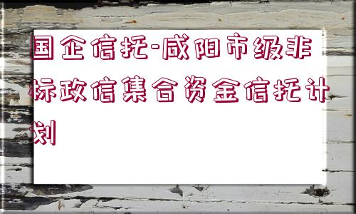 國企信托-咸陽市級(jí)非標(biāo)政信集合資金信托計(jì)劃