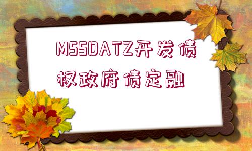 MSSDATZ開發(fā)債權(quán)政府債定融