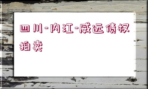 四川-內(nèi)江-威遠(yuǎn)債權(quán)拍賣 