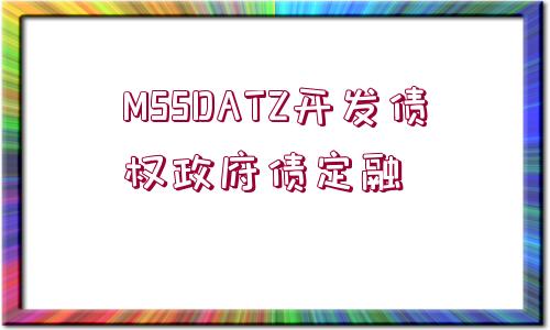 MSSDATZ開發(fā)債權(quán)政府債定融