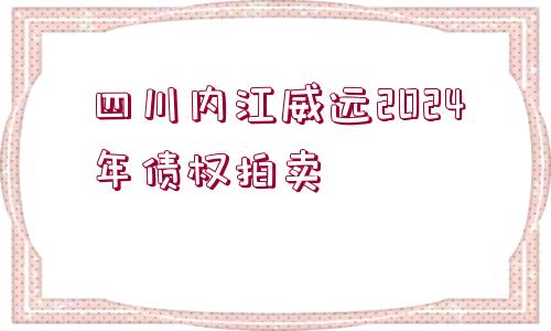 四川內(nèi)江威遠2024年債權(quán)拍賣