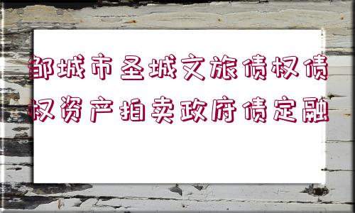 鄒城市圣城文旅債權(quán)債權(quán)資產(chǎn)拍賣政府債定融