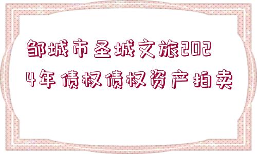 鄒城市圣城文旅2024年債權(quán)債權(quán)資產(chǎn)拍賣(mài)