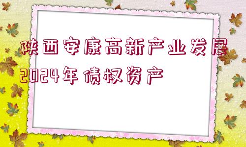 陜西安康高新產(chǎn)業(yè)發(fā)展2024年債權(quán)資產(chǎn)