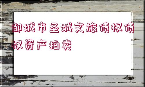 鄒城市圣城文旅債權(quán)債權(quán)資產(chǎn)拍賣