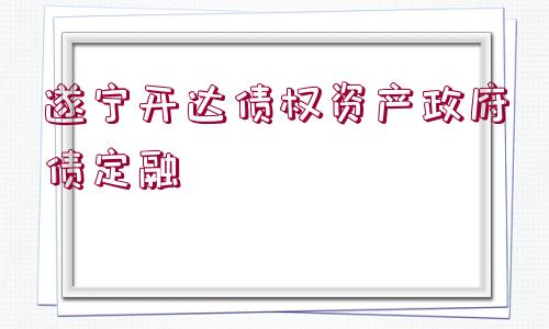 遂寧開達債權資產政府債定融