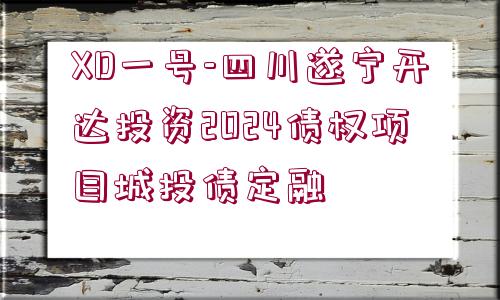 XD一號-四川遂寧開達投資2024債權(quán)項目城投債定融