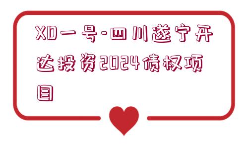 XD一號(hào)-四川遂寧開(kāi)達(dá)投資2024債權(quán)項(xiàng)目