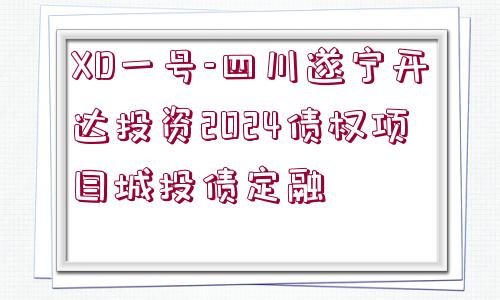 XD一號-四川遂寧開達(dá)投資2024債權(quán)項(xiàng)目城投債定融