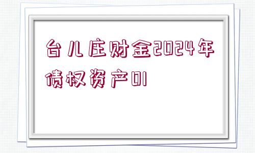 臺(tái)兒莊財(cái)金2024年債權(quán)資產(chǎn)01