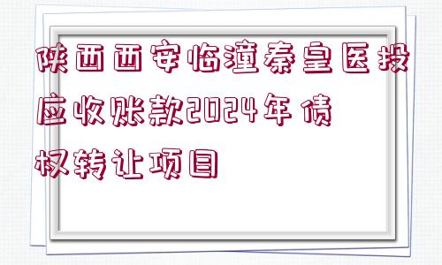 陜西西安臨潼秦皇醫(yī)投應(yīng)收賬款2024年債權(quán)轉(zhuǎn)讓項目