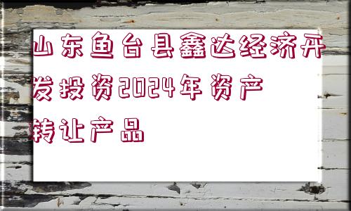 山東魚臺(tái)縣鑫達(dá)經(jīng)濟(jì)開發(fā)投資2024年資產(chǎn)轉(zhuǎn)讓產(chǎn)品