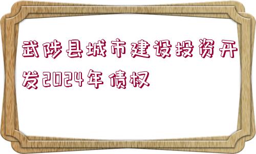 武陟縣城市建設(shè)投資開發(fā)2024年債權(quán)