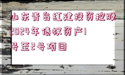 山東青島紅建投資控股2024年債權(quán)資產(chǎn)1號至2號項(xiàng)目