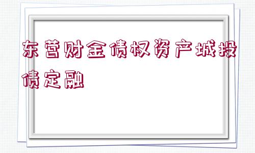 東營財金債權資產城投債定融