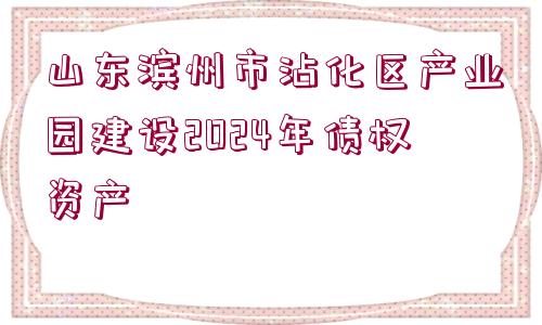 山東濱州市沾化區(qū)產業(yè)園建設2024年債權資產