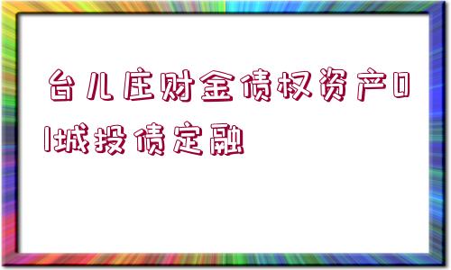 臺兒莊財(cái)金債權(quán)資產(chǎn)01城投債定融