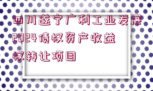 四川遂寧廣利工業(yè)發(fā)展2024債權(quán)資產(chǎn)收益權(quán)轉(zhuǎn)讓項目