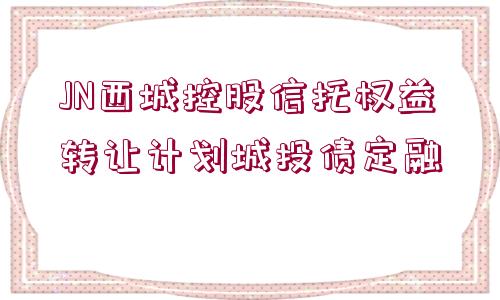 JN西城控股信托權(quán)益轉(zhuǎn)讓計(jì)劃城投債定融