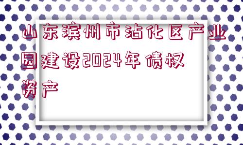 山東濱州市沾化區(qū)產業(yè)園建設2024年債權資產