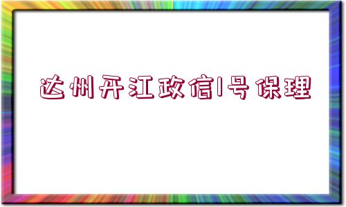 達州開江政信1號保理