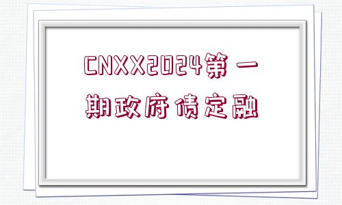 CNXX2024第一期政府債定融