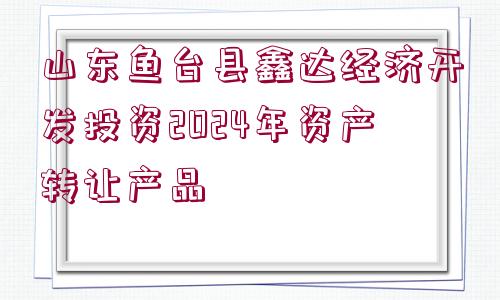 山東魚(yú)臺(tái)縣鑫達(dá)經(jīng)濟(jì)開(kāi)發(fā)投資2024年資產(chǎn)轉(zhuǎn)讓產(chǎn)品