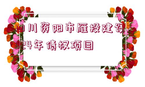 四川資陽市雁投建設(shè)2024年債權(quán)項(xiàng)目