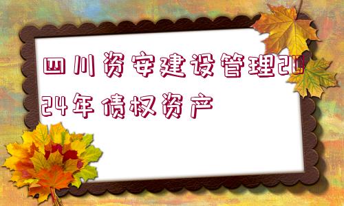 四川資安建設(shè)管理2024年債權(quán)資產(chǎn)