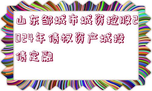 山東鄒城市城資控股2024年債權(quán)資產(chǎn)城投債定融